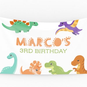 Dinosaur Backdrop Banner, Dinosaur Birthday Party INSTANT DOWNLOAD Printable T-rex Tyrannosaurus Party Decorations Digital Download Z306