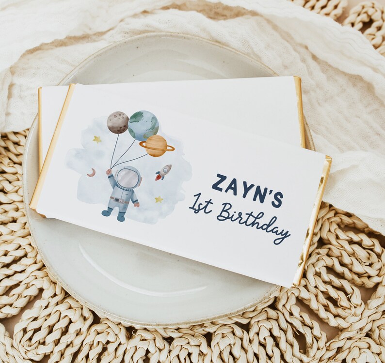 Editable Outer Space Chocolate Bar Label Candy Bar Wrapper - Etsy Australia