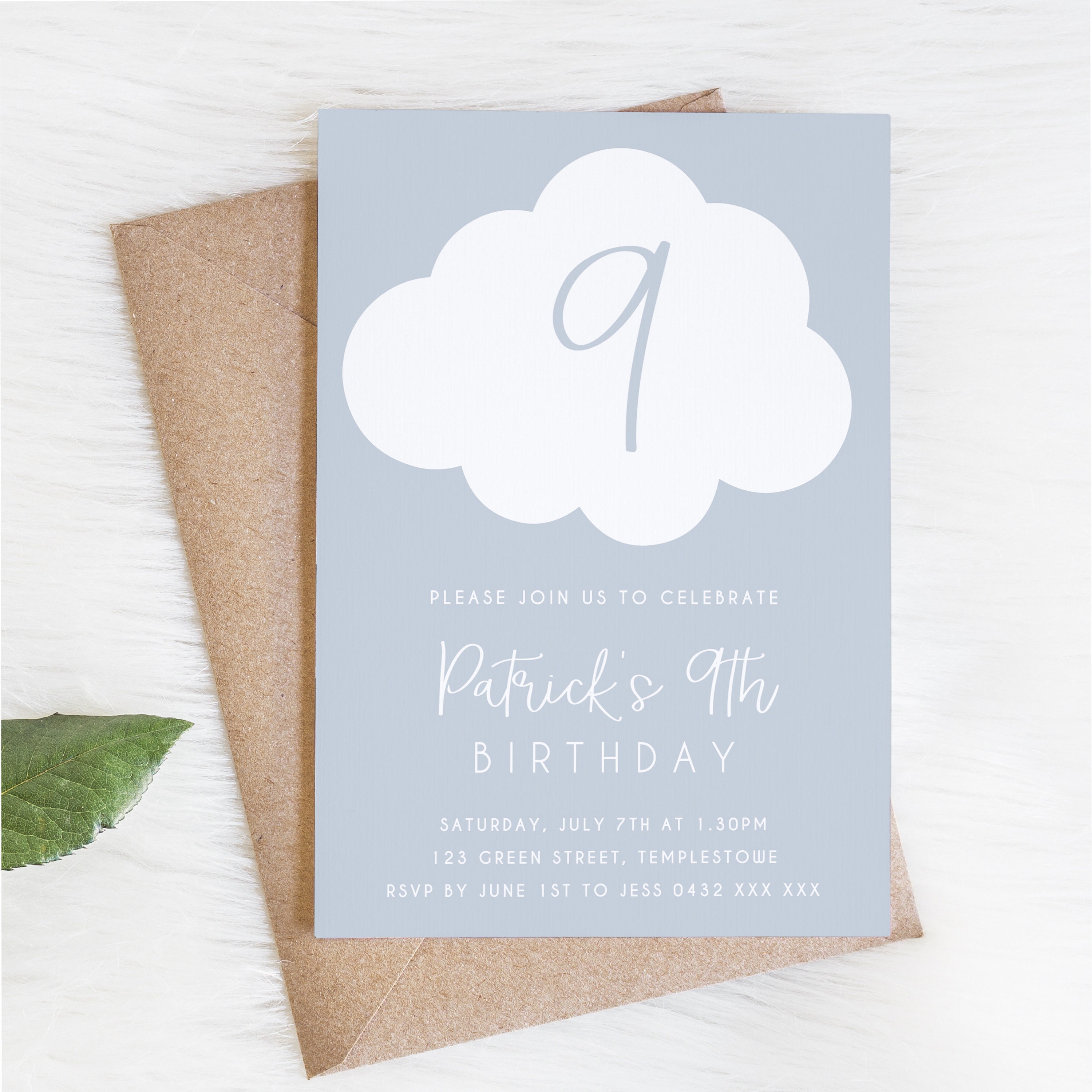 blue-white-cloud-9th-birthday-invitation-instant-download-etsy