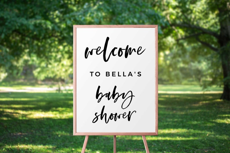 Printable Baby Shower Baby Shower Welcome Poster Editable Baby Shower Welcome Sign INSTANT DOWNLOAD Template Printable Welcome Sign B68