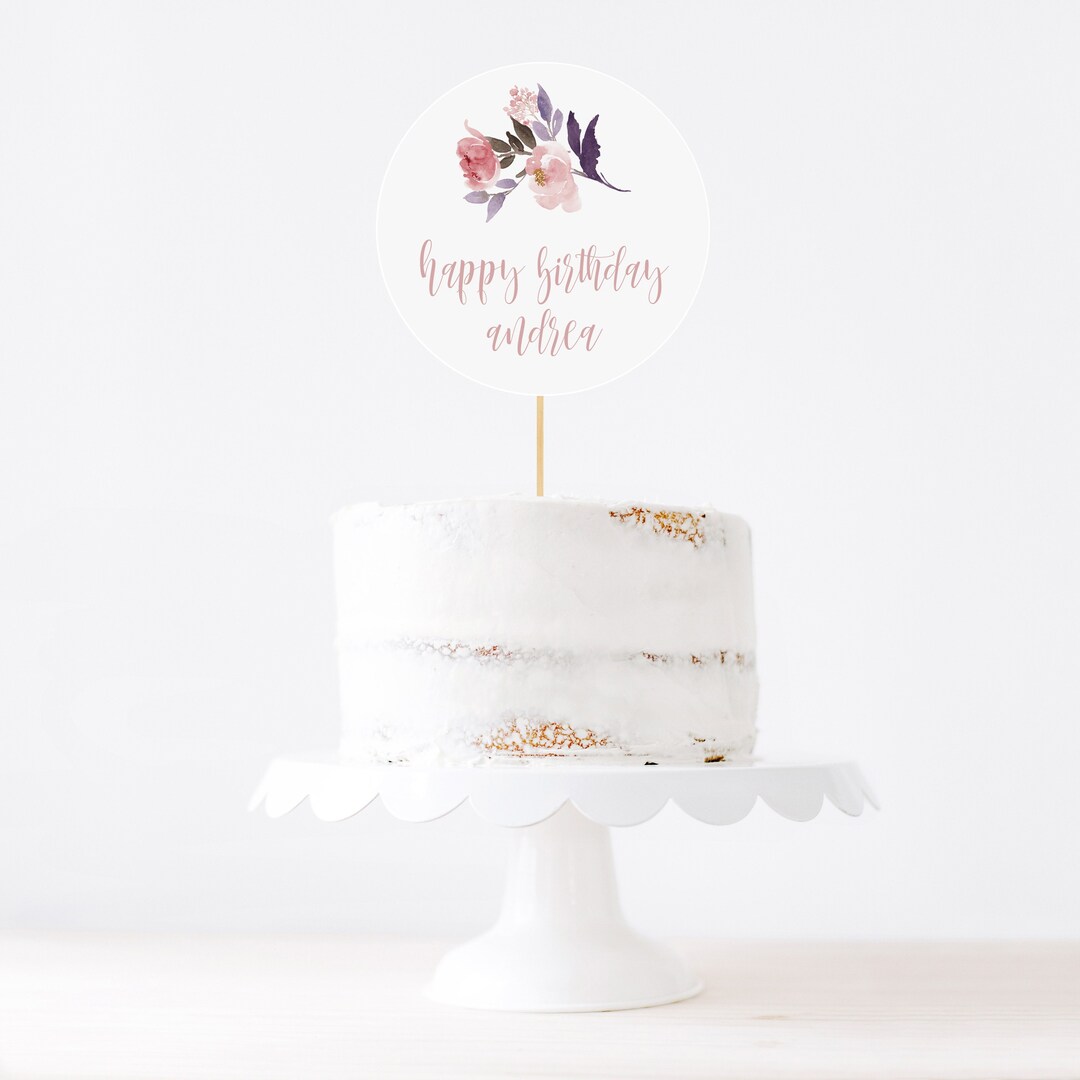 Floral Cake Toppers INSTANT DOWNLOAD Printable Template Kids Flowers ...