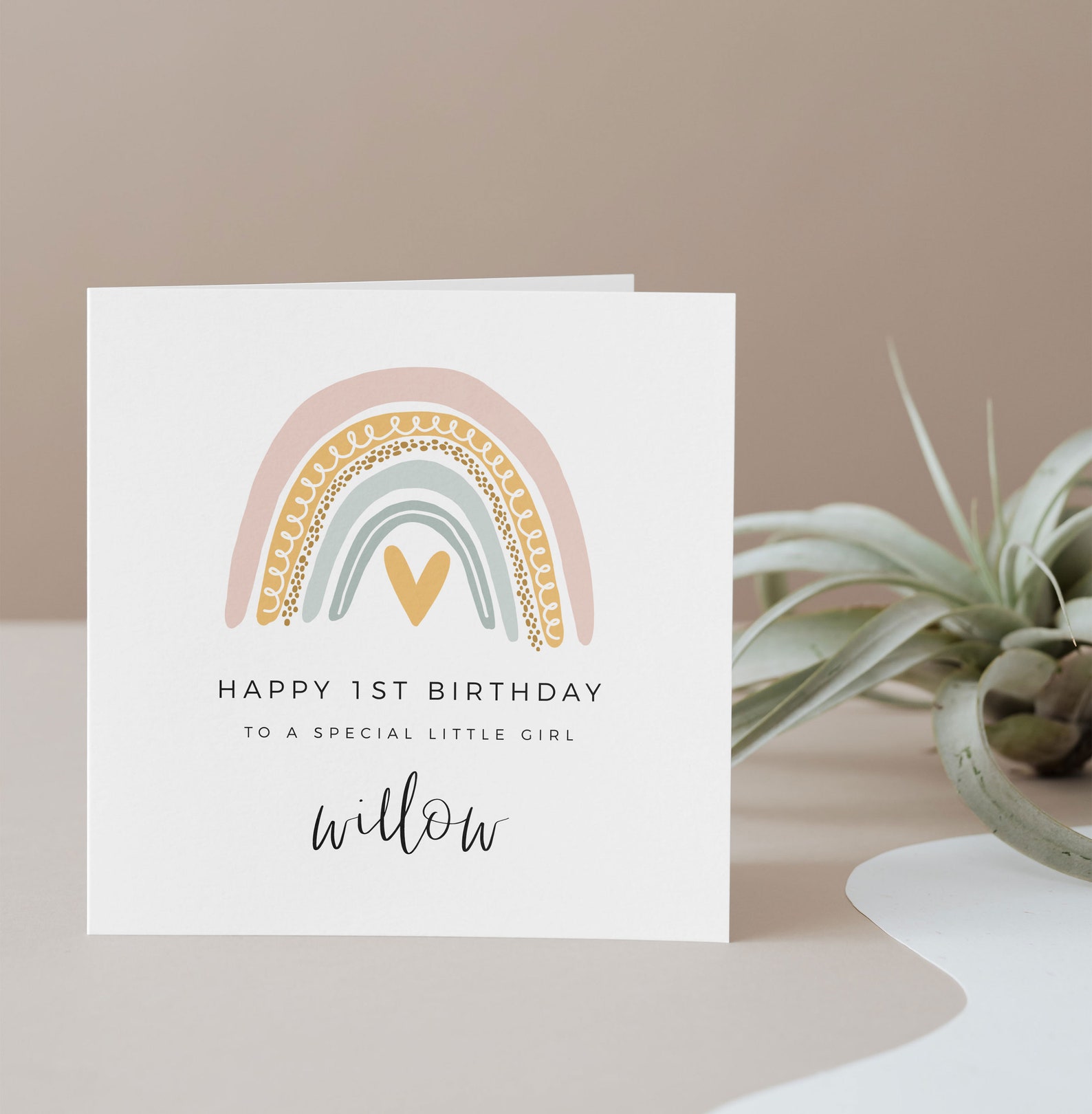1st Birthday Card First Birthday Printable Card Rainbow - Etsy Australia