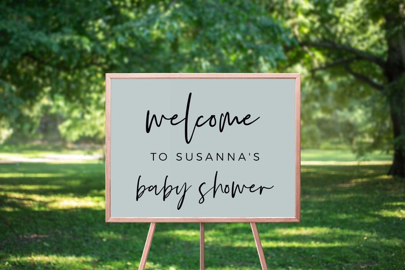 Editable Baby Shower Welcome Sign Baby Shower Welcome Poster - Etsy