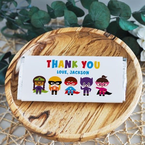 Superhero Candy Bar Wrapper Template - DIY Editable &amp; Printable Chocolate Label, Instant ...
