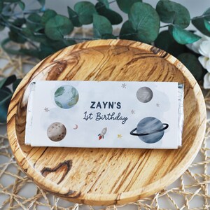 Editable Outer Space Chocolate Bar Label Candy Bar Wrapper Label Planet ...