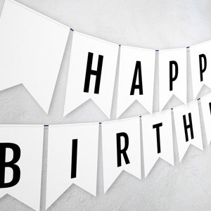 Editable Birthday Banner Template Printable 1st Birthday Bunting Banner Printable Instant Download Party Banner Happy Birthday Banner DIY Z7
