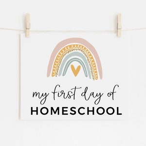 Erster Tag der Hausschule Zeichen, SOFORTIGER DOWNLOAD Back to School Zeichen, druckbares Erster Tag Zeichen, 1st Day Home School Zeichen, Virtuelle Schule
