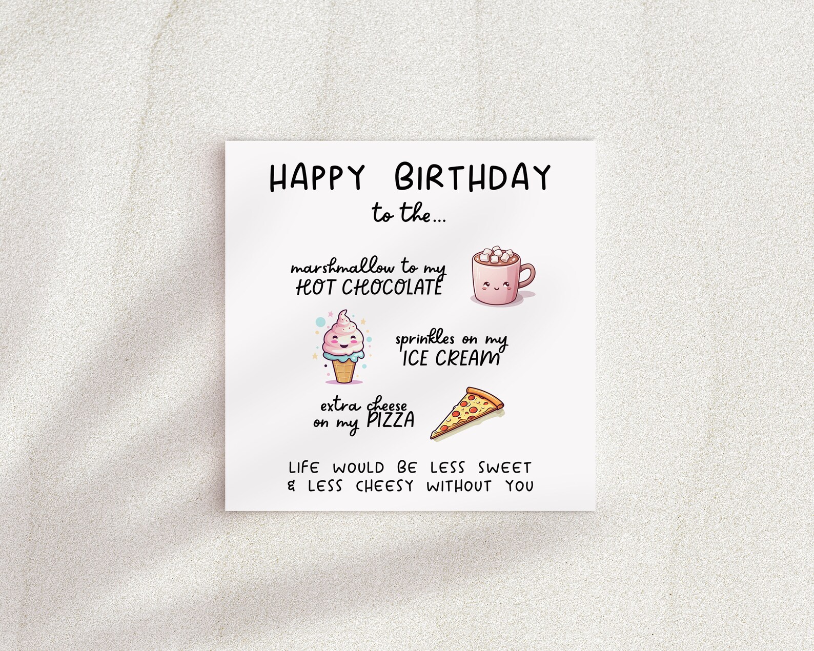 Funny Birthday Card for Bestie, Cheesy Joke Personalised DIY Editable ...
