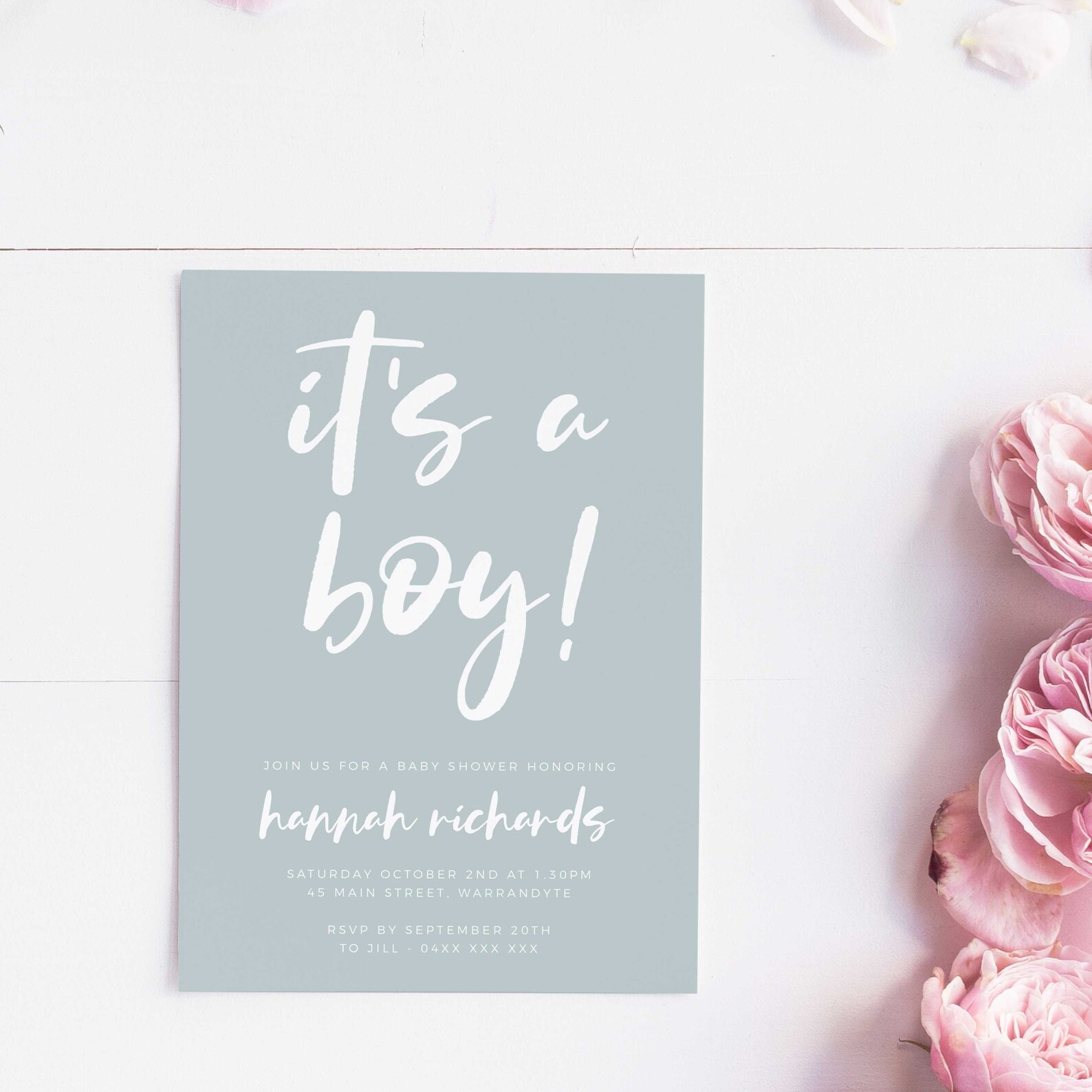 Pastel Baby Shower Invitation INSTANT DOWNLOAD Template - Etsy