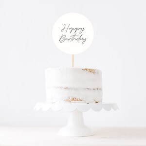 Simple Cake Toppers INSTANT DOWNLOAD Printable Template Kids Modern ...