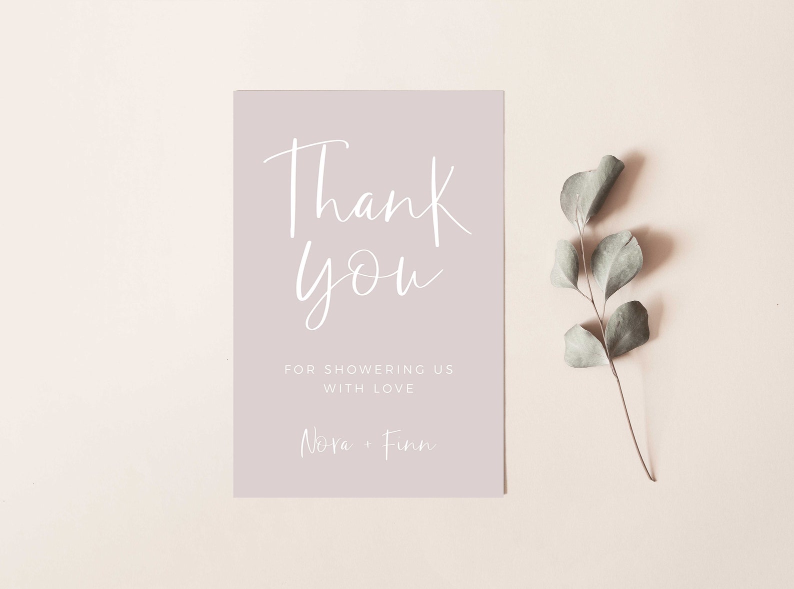 Pink Thank You Card INSTANT DOWNLOAD Personalised Thank You Note ...