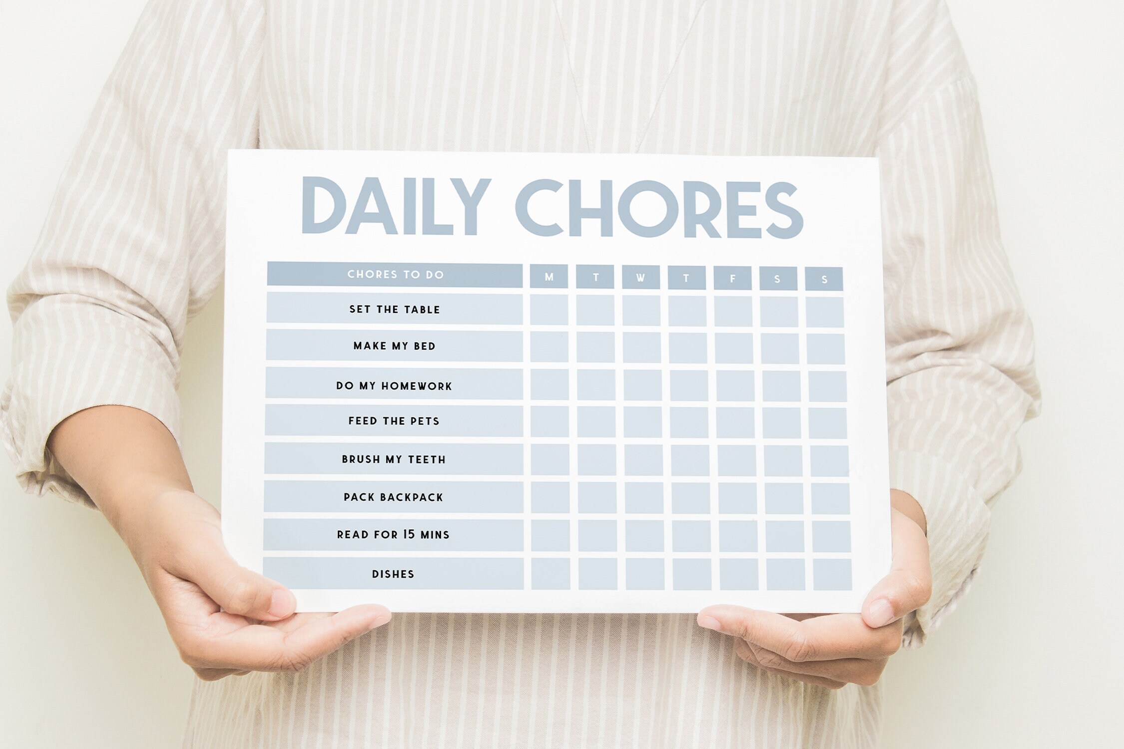 Ld Routine Template Kids Rewards Chart, Editable Printable Instant Download Pastel Blue ...