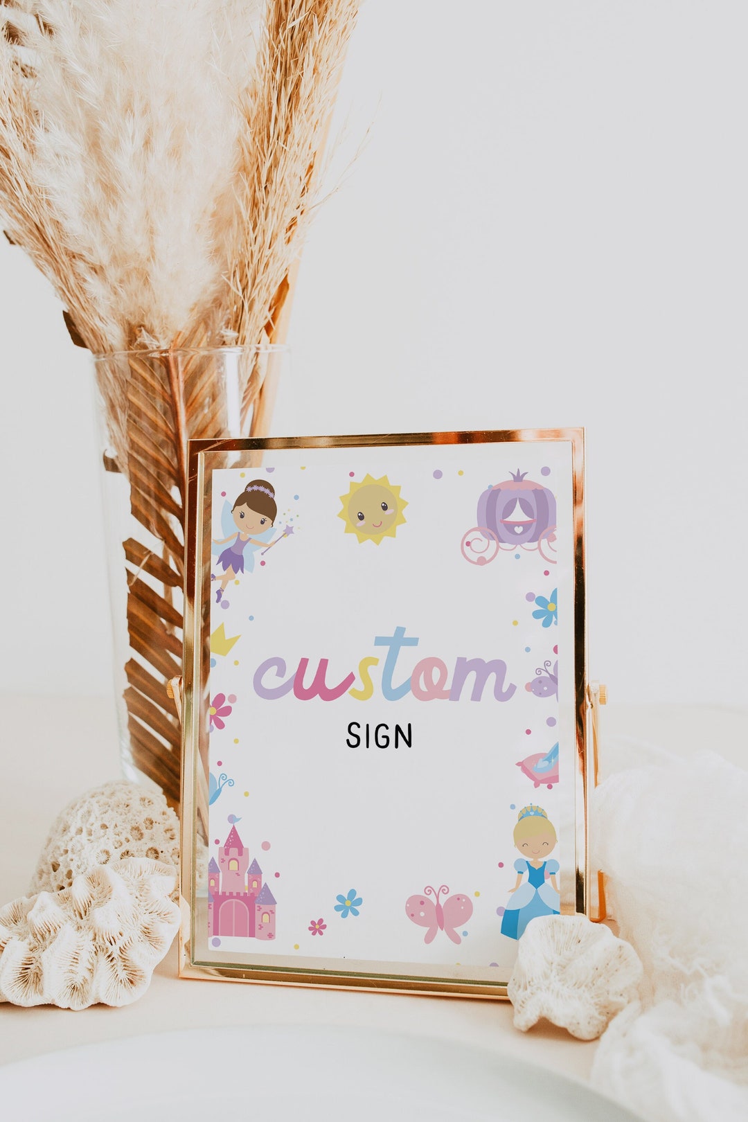 Custom Text Princess Sign - Editable 8x10 Printable, Instant Download ...