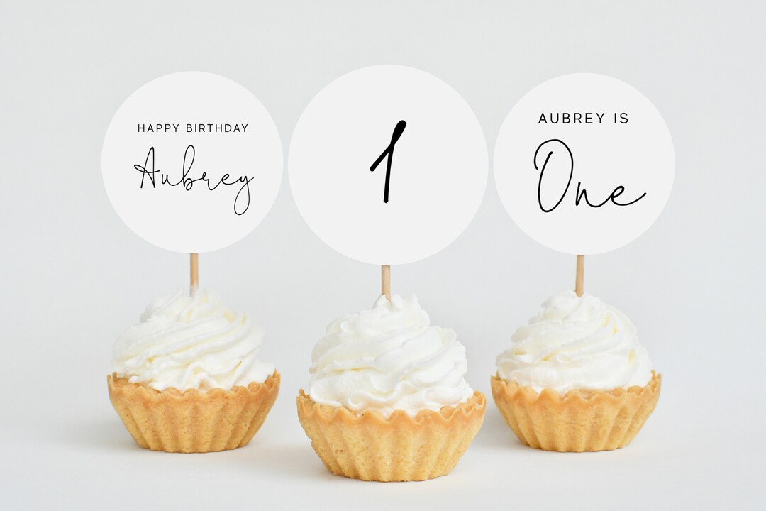 Editable Cupcake Toppers, Printable Cupcake Topper Template, Instant ...