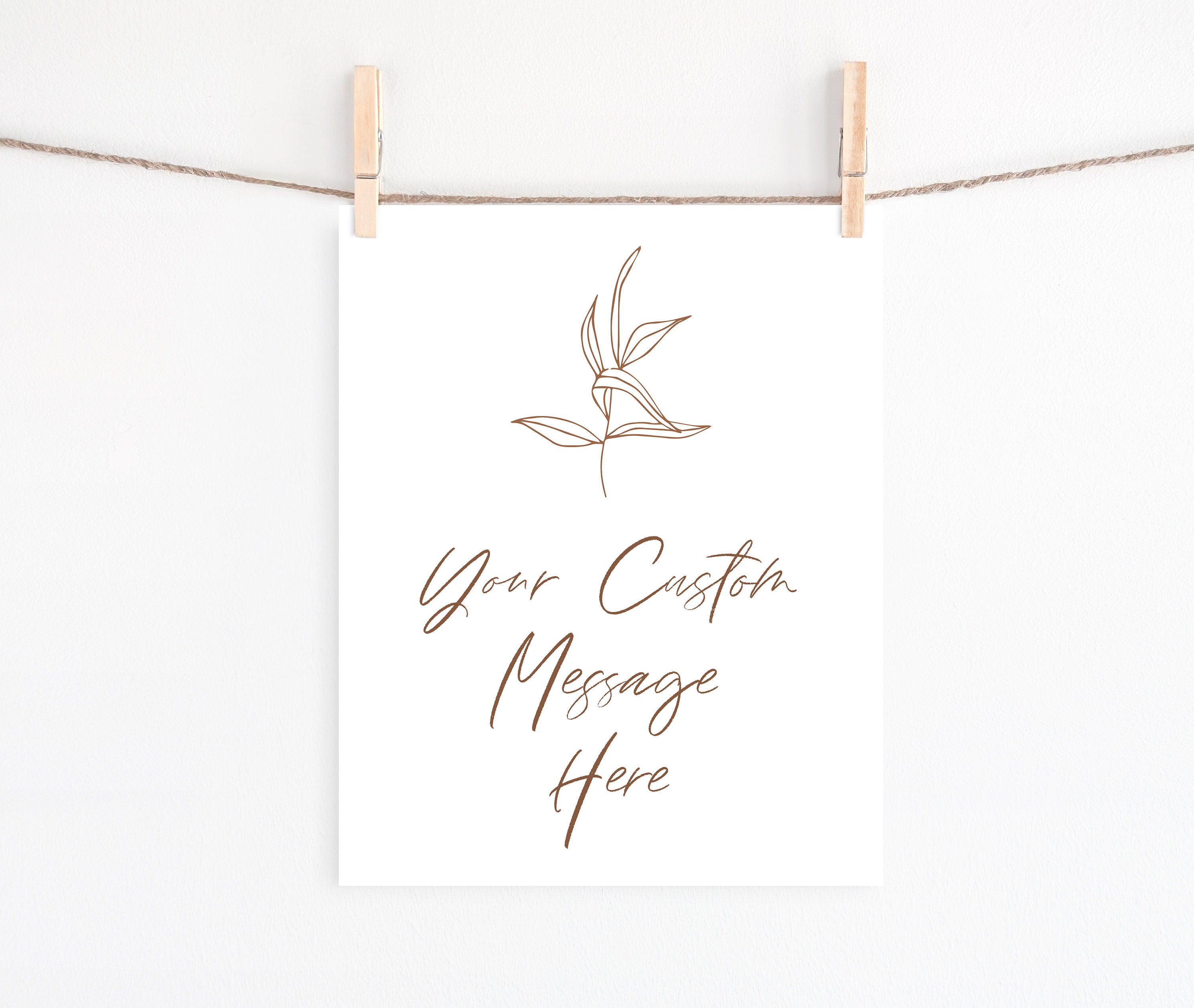 Custom Sign, Editable Printable Modern Boho Terracotta Neutral Bohemian ...