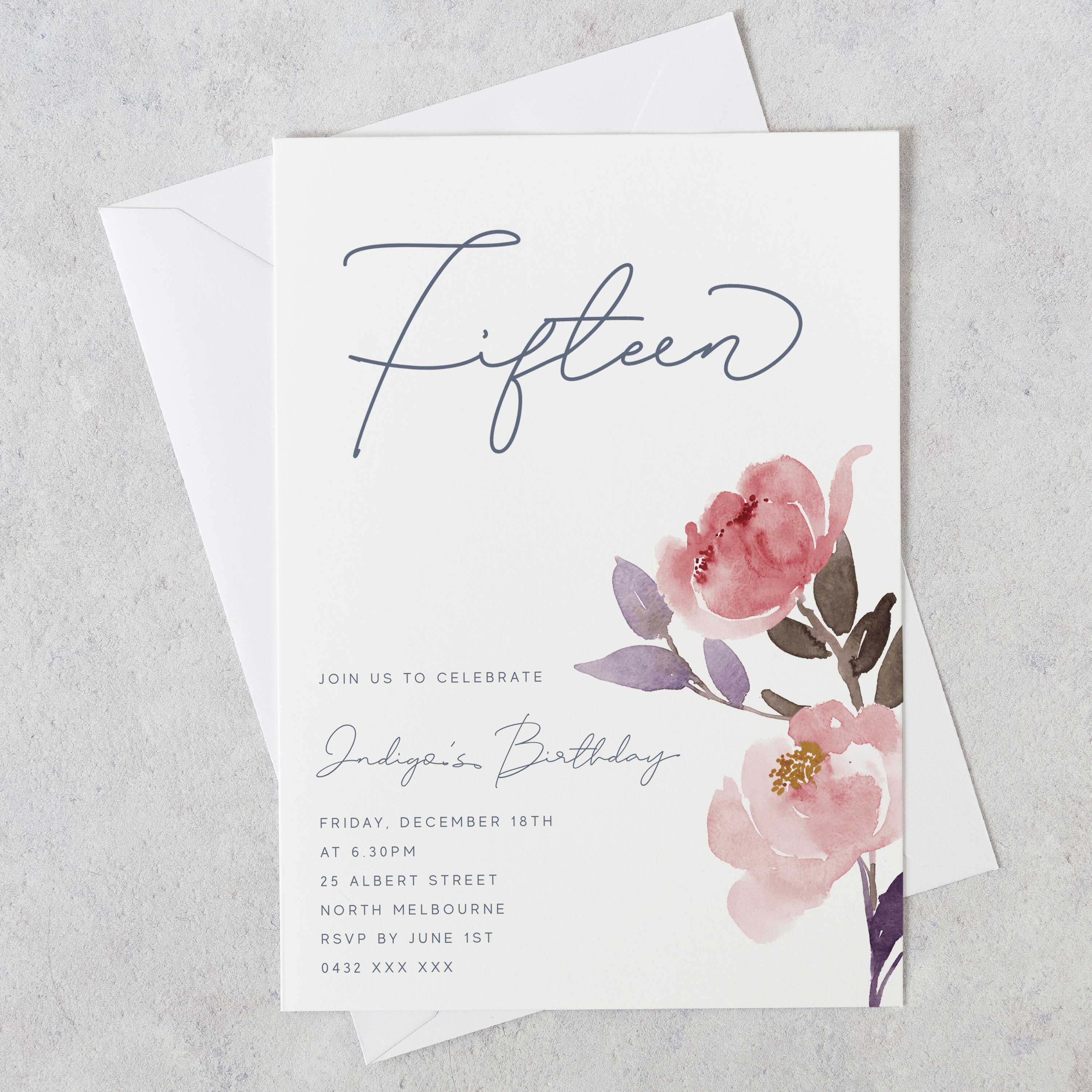 floral-printable-15th-birthday-invitation-instant-download-etsy