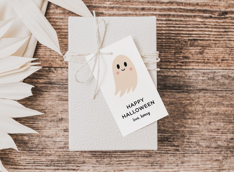 Editable Halloween Birthday Thank You Favor Tags Costume Party Girl ...