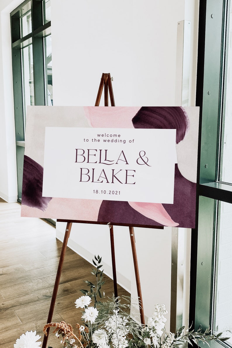 Editable Wedding Welcome Sign Template, Instant Download Printable ...
