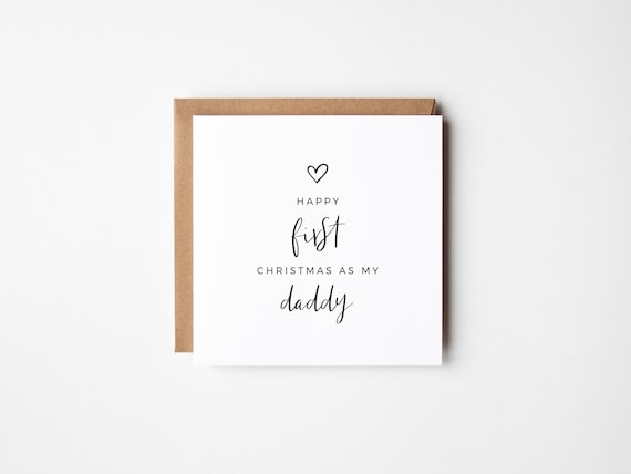 First Christmas As My Daddy, Baby First Christmas Card to Daddy, Christmas Card For Dad, Newborn Card to Daddy, Printable Xmas Card For Dad