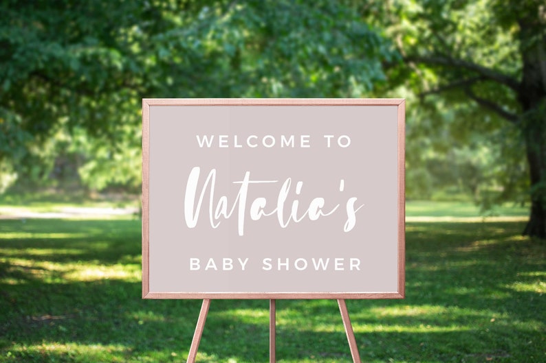 INSTANT DOWNLOAD Template Printable Baby Shower Pink Editable Baby Shower Welcome Sign Welcome Sign B92 Baby Shower Welcome Poster