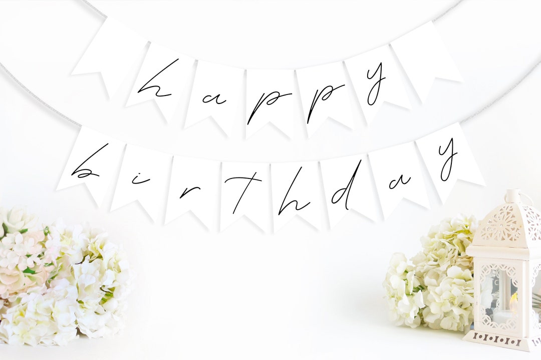 Editable Banner Template, Printable Instant Download Party DIY Modern ...