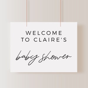 Editable Baby Shower Welcome Sign Baby Shower Welcome Poster INSTANT ...