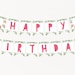 Happy Birthday Banner Garland Template, Safari Animals Pink Wild One ...