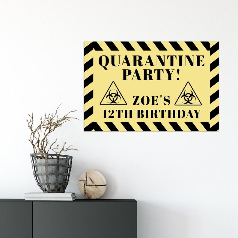 Drive By Party Any Age Social Distancing Printable Birthday Party Sign Quarantine Party Poster INSTANT DOWNLOAD Birthday Template