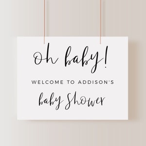 Editable Baby Shower Welcome Sign Baby Shower Welcome Poster INSTANT ...