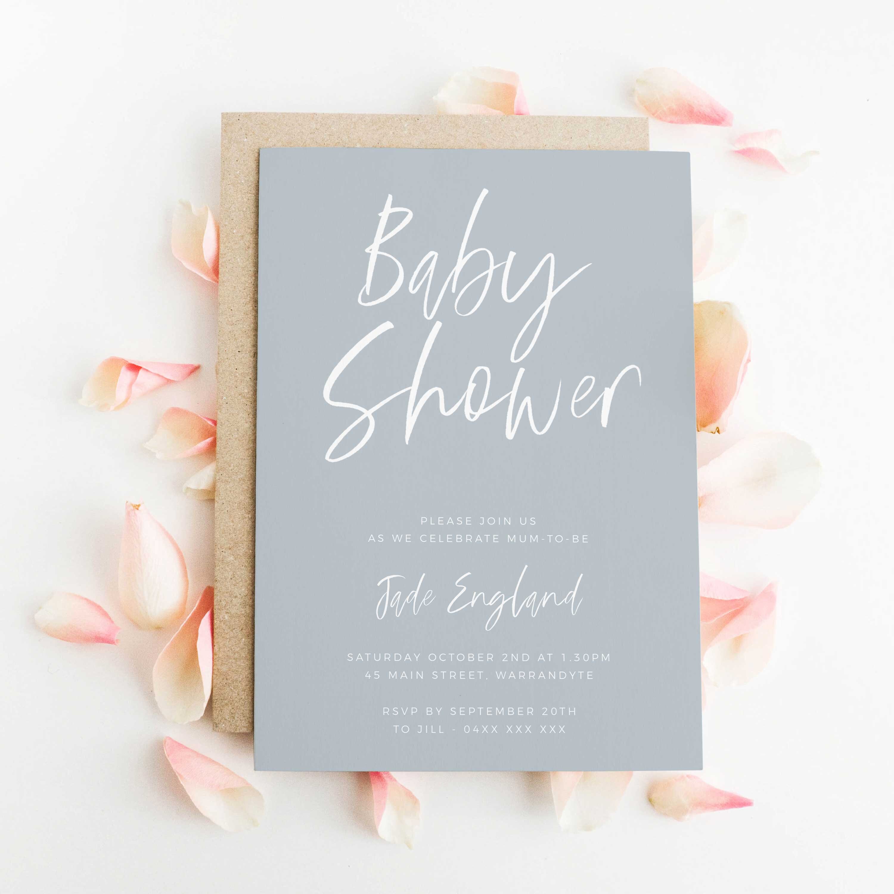 Blue Baby Shower Invitation INSTANT DOWNLOAD Template Etsy Australia