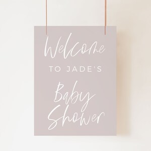 Editable Baby Shower Welcome Sign Baby Shower Welcome Poster INSTANT ...