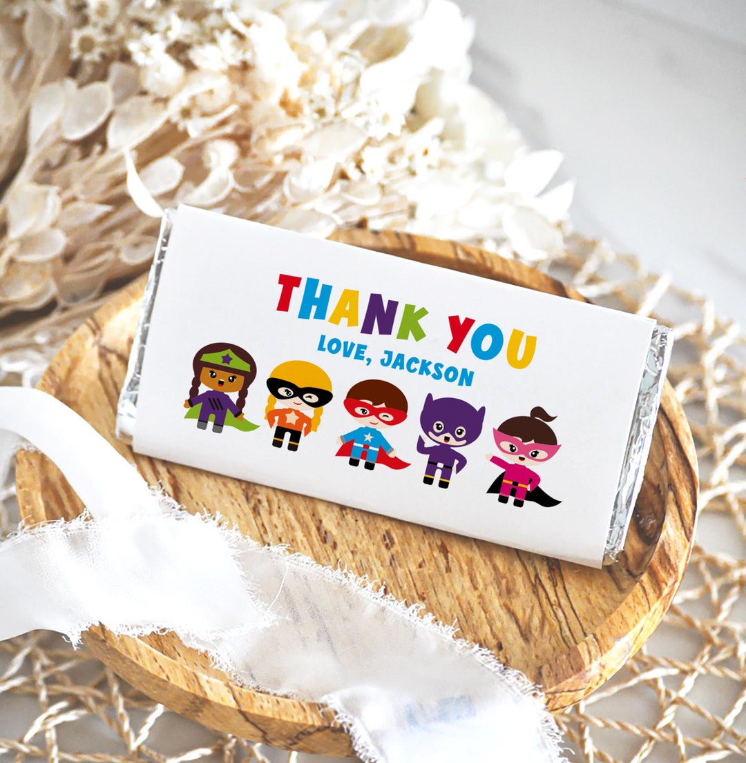 Superhero Candy Bar Wrapper Template - DIY Editable &amp; Printable ...