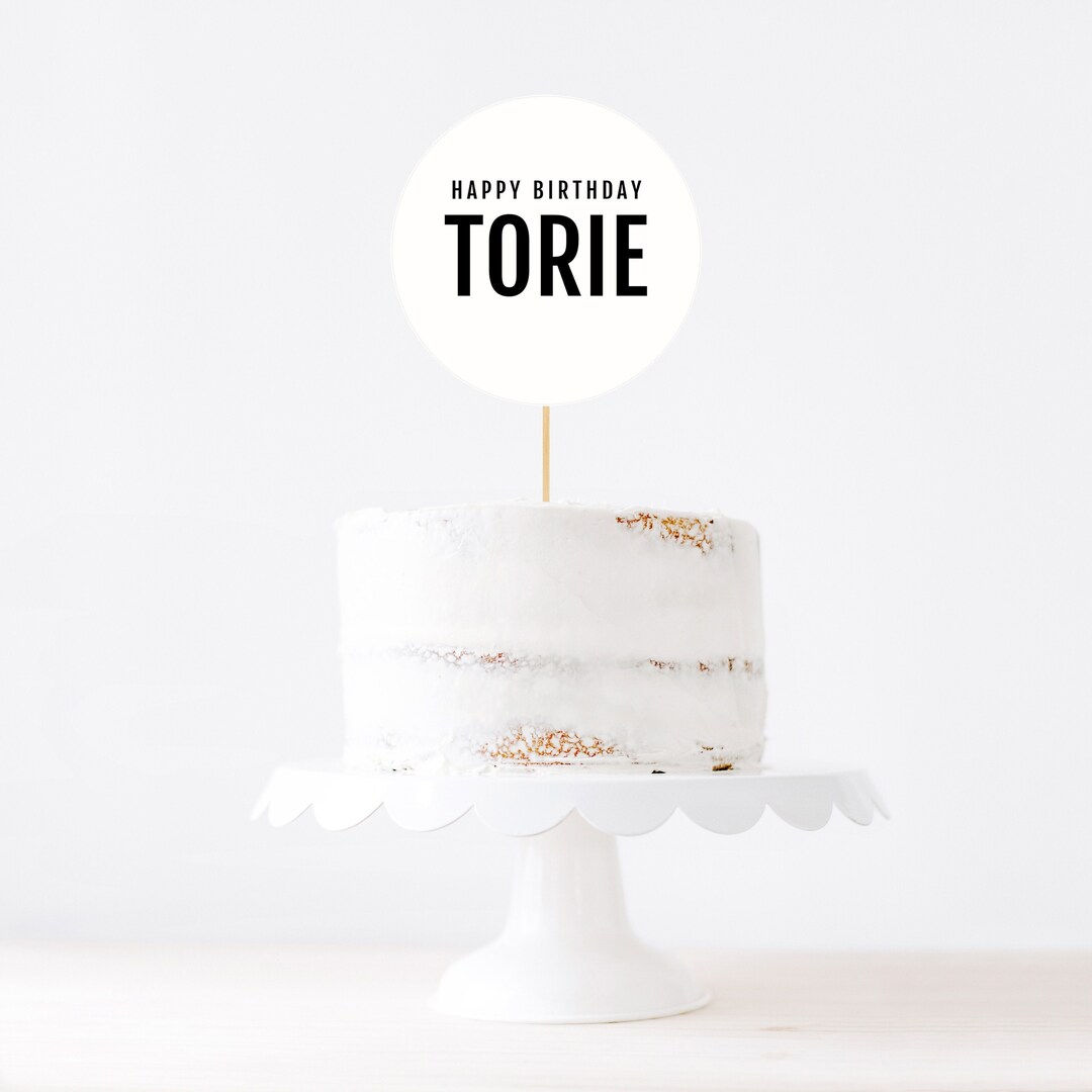 Editable Cake Toppers, Simple Printable Cake Topper Template, Instant ...