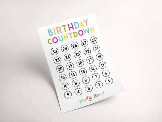 Birthday Countdown Printable Template Kids Bday Countdown Etsy Finland birthday-countdown-printable-template-kids-bday-countdown-etsy-finland
