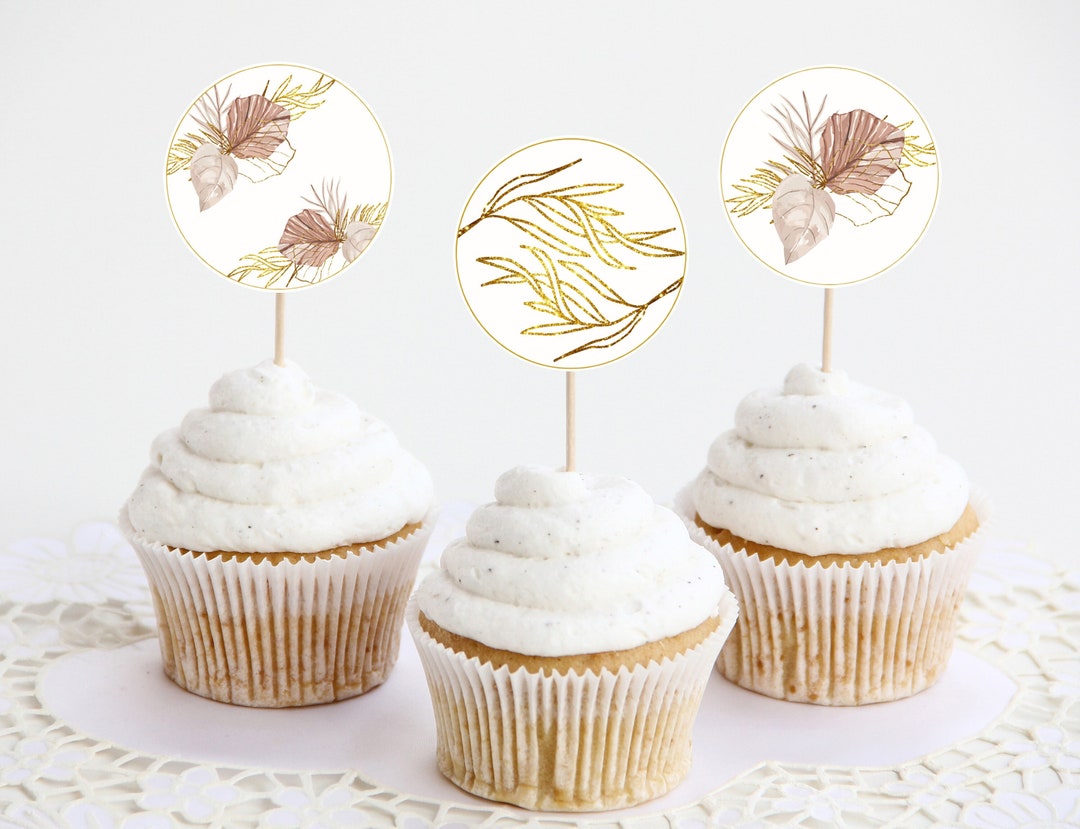 Editable Cupcake Toppers, Printable Cupcake Topper Template, Instant ...