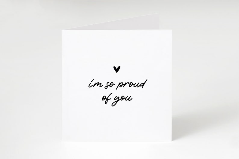 Proud of You Card, Personalised Encouragement Greeting Card Printable ...