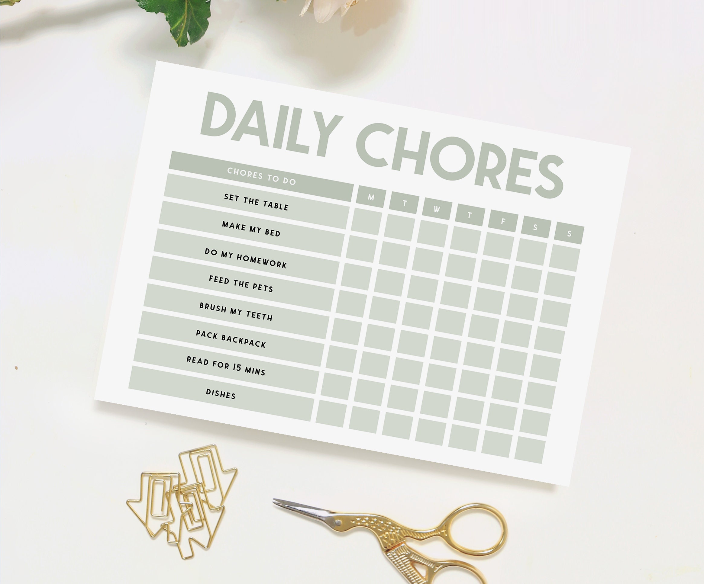 Daily Routine Tick Chart Kids Rewards Chart, Modern Fun Editable Printable Instant Download ...