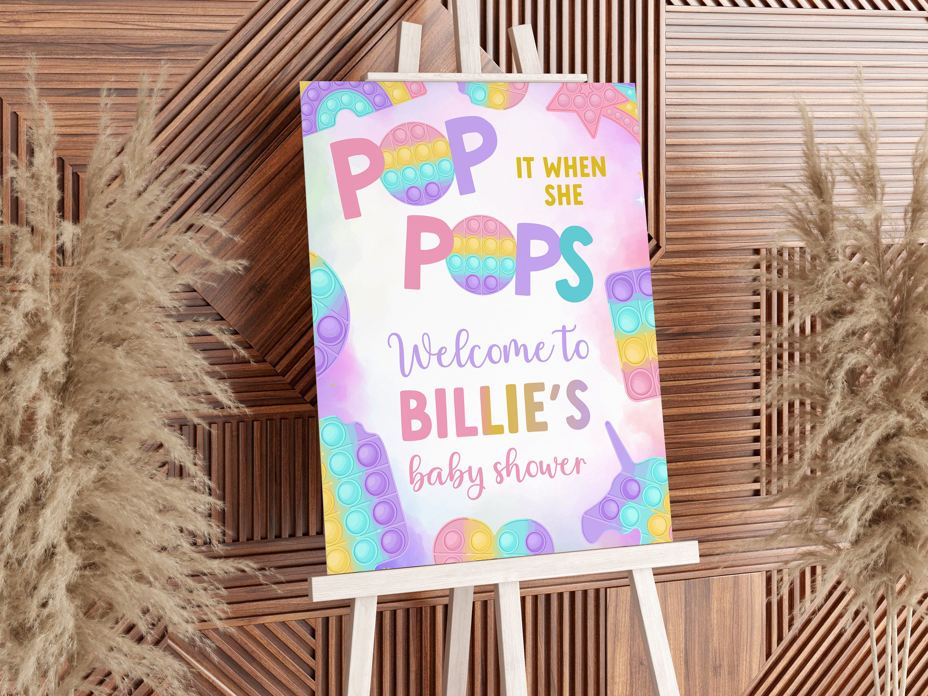 2 Banner Di Compleanno Personalizzati Con Fidget Popper Arcobaleno - Poster Per Bambini E Ragazze, Decorazione Feste