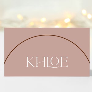 Modello di segnaposto, minimalista moderno, segnaposto piatti Arch Boho, segnaposto stampabili con download istantaneo, segnaposto per escort di nozze WED34