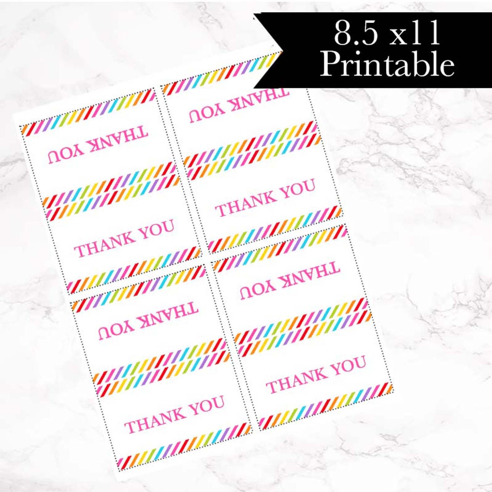 Thank You Treat Bag Topper DIY Party Treat Bag Topper Thank | Etsy