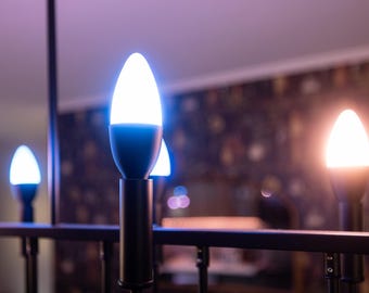 Philips Hue E12キャンドル電球用カバー - スリップオンベーススリーブ - Hueシャンデリアアクセサリー