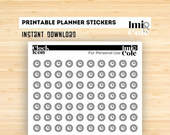 Printable Stickers | CLOCK Mini Icons