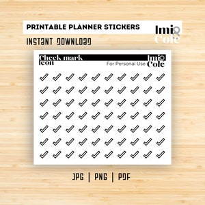 Printable Stickers | CHECK MARK Mini Icons