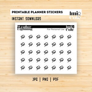 Printable Stickers | LIGHTNING Mini Icons