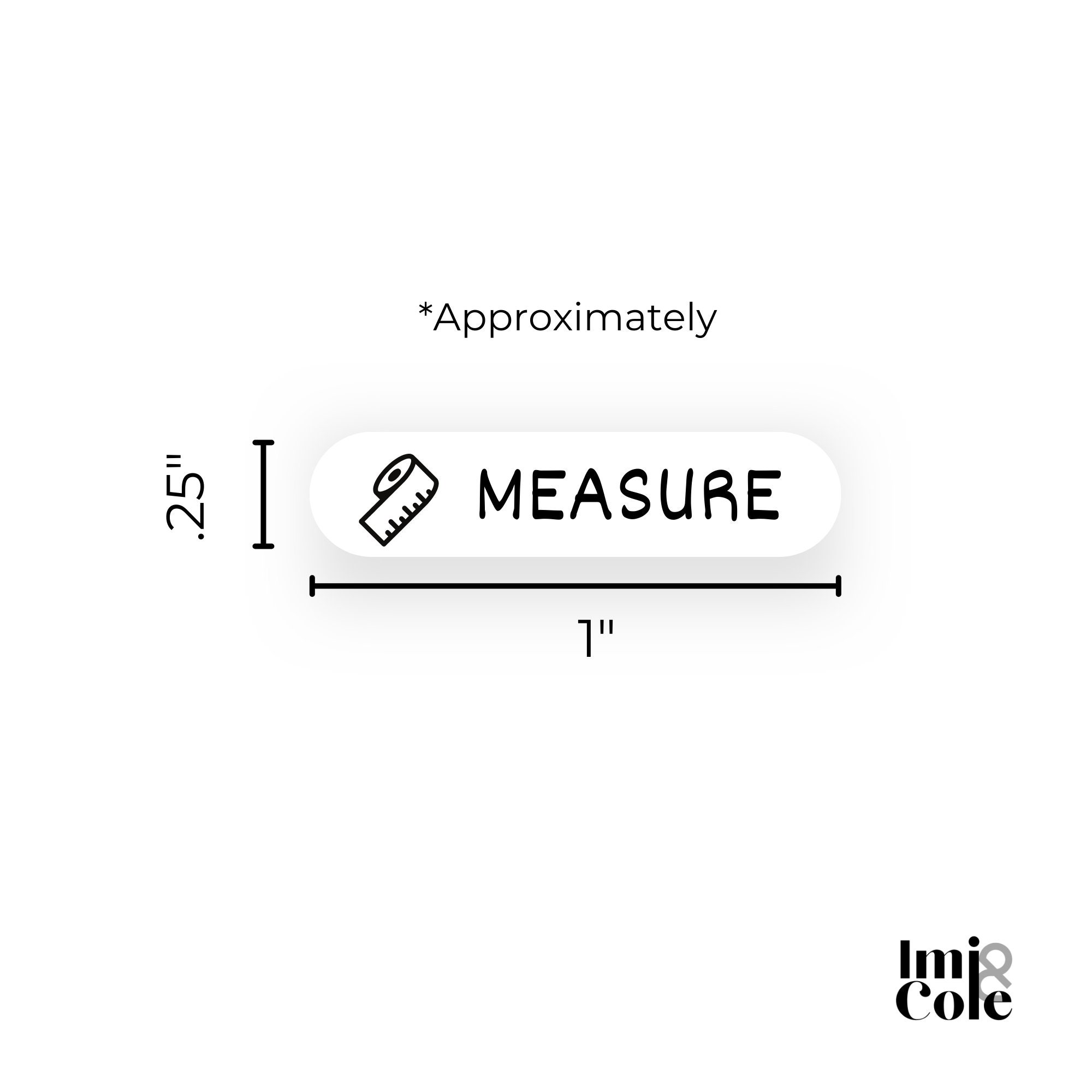 Printable Stickers | MEASURE Mini Icon + Script - Etsy
