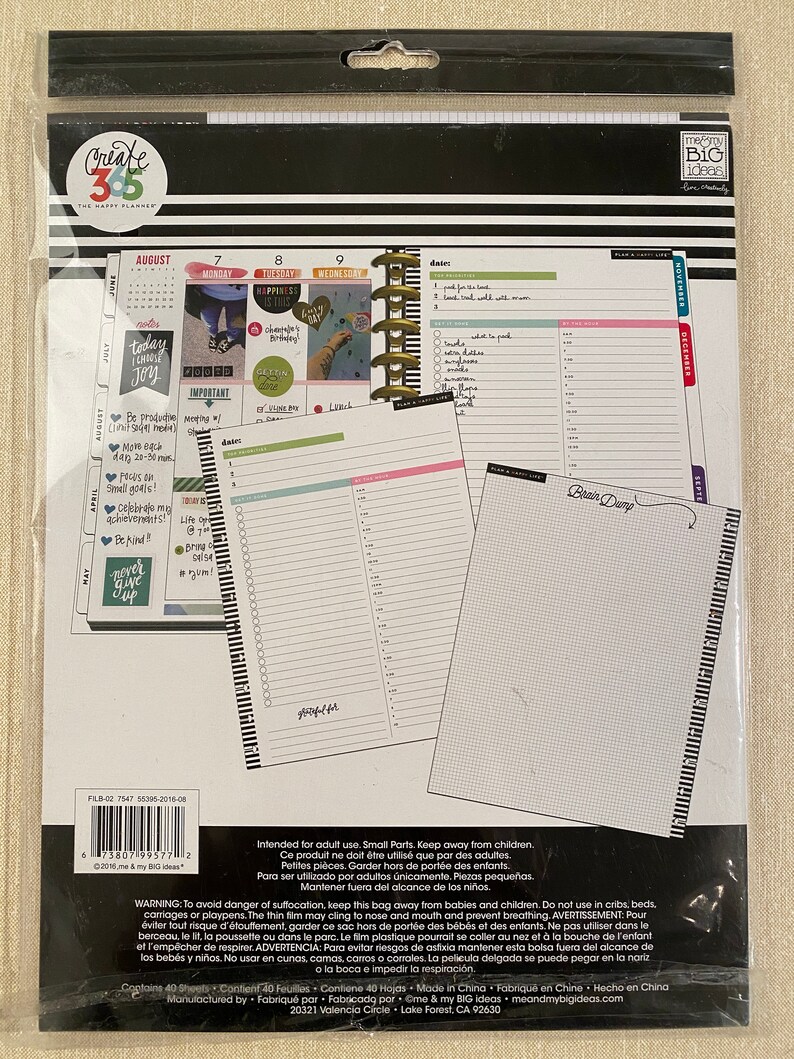Big Happy Planner Filler Paper Planner Paper Important Etsy