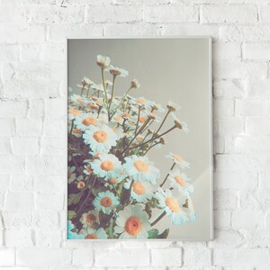 Daisy Flower Art Print, Boho Wall Decor, Daisy Decor, Digital Art, Botanical Art, Daisy Boho, Printable Wall Art, Daisy Nursery Wall Decor