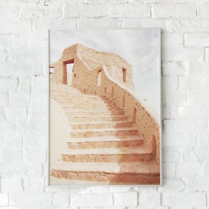 Desert Architecture Art Print, Printable Wall Art, Neutral Wall Decor, Boho Wall Decor, Architecture Print, Digital Art, Desert Wall Art