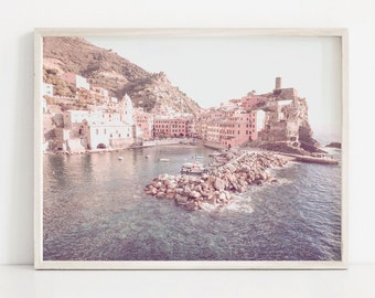Cinque Terre Italy Art Print, Italy Wall Art, Printable Wall Art, Italy Photography, Boho Wall Decor, Architecture Print, Italy Beach Print