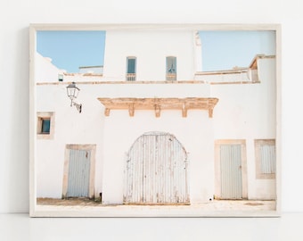 Greece Door Art Print, Coastal Art Print, Printable Wall Art, Digital Art, Greece Wall Art, Greece Print Download, Mediterranean Art Print